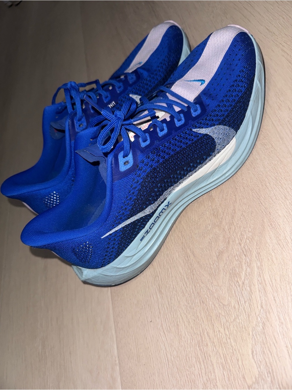 Nike Zoomx Pegasus Turbo Flyknit Racer Blue/ Sail Blue/ Lavender Stripe - Picture 3 of 11